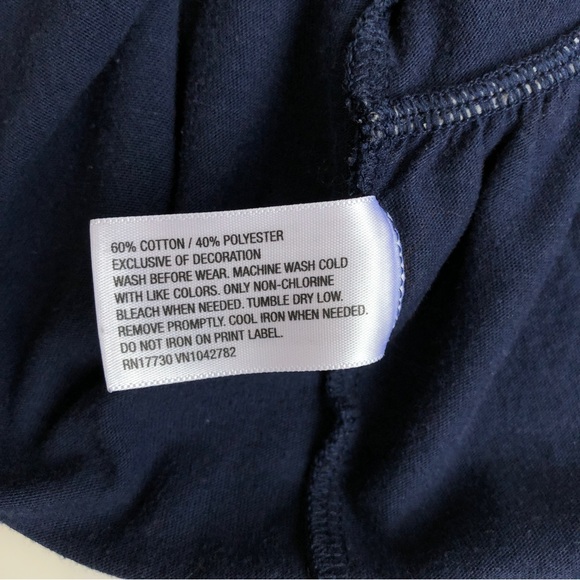 Cherokee Navy Ruffle & Lace Tee / Blouse - Picture 3 of 4